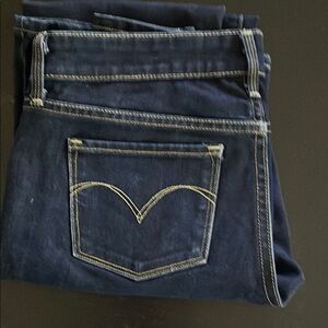 Levi's  new Dark Blue Women's Jeans modern rise straight 26 slight curve